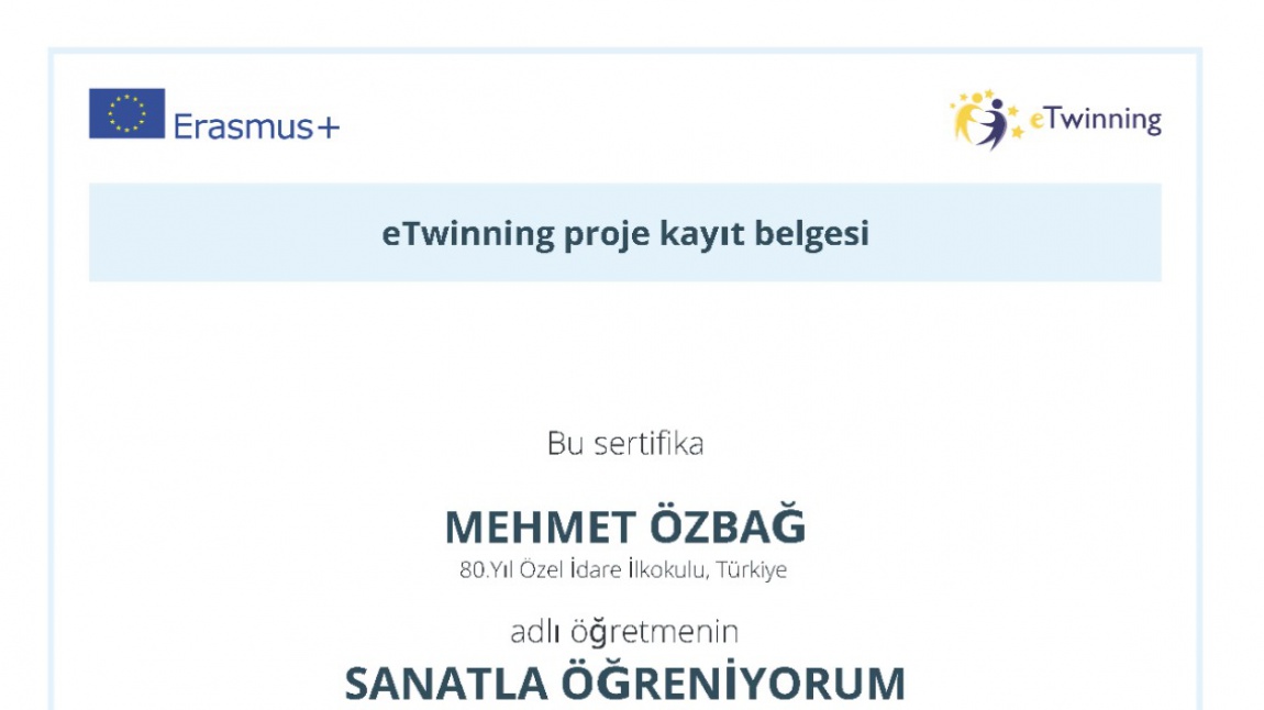 Sanatla Öğreniyorum eTwinning Projesi